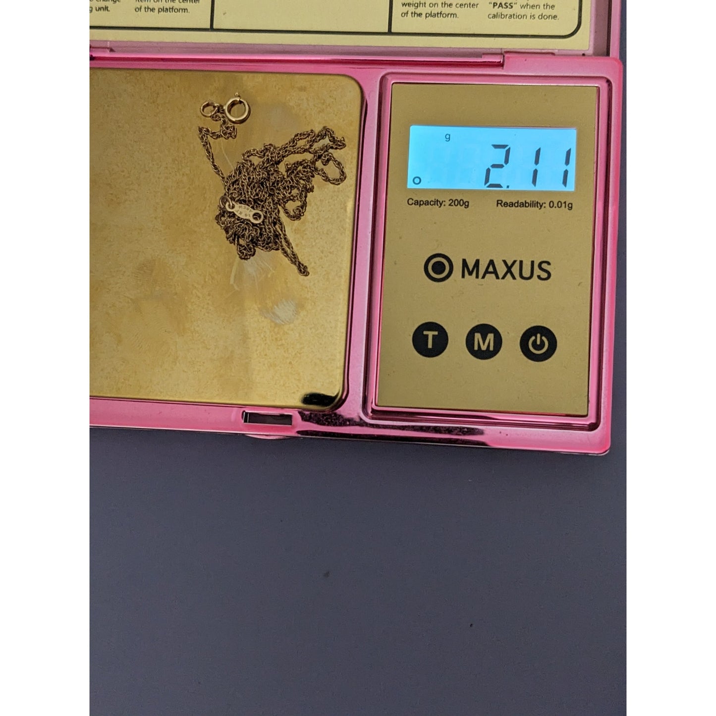 Estate Thin Minimalist 14k Yellow Gold Dainty Chain Necklace 24.25in