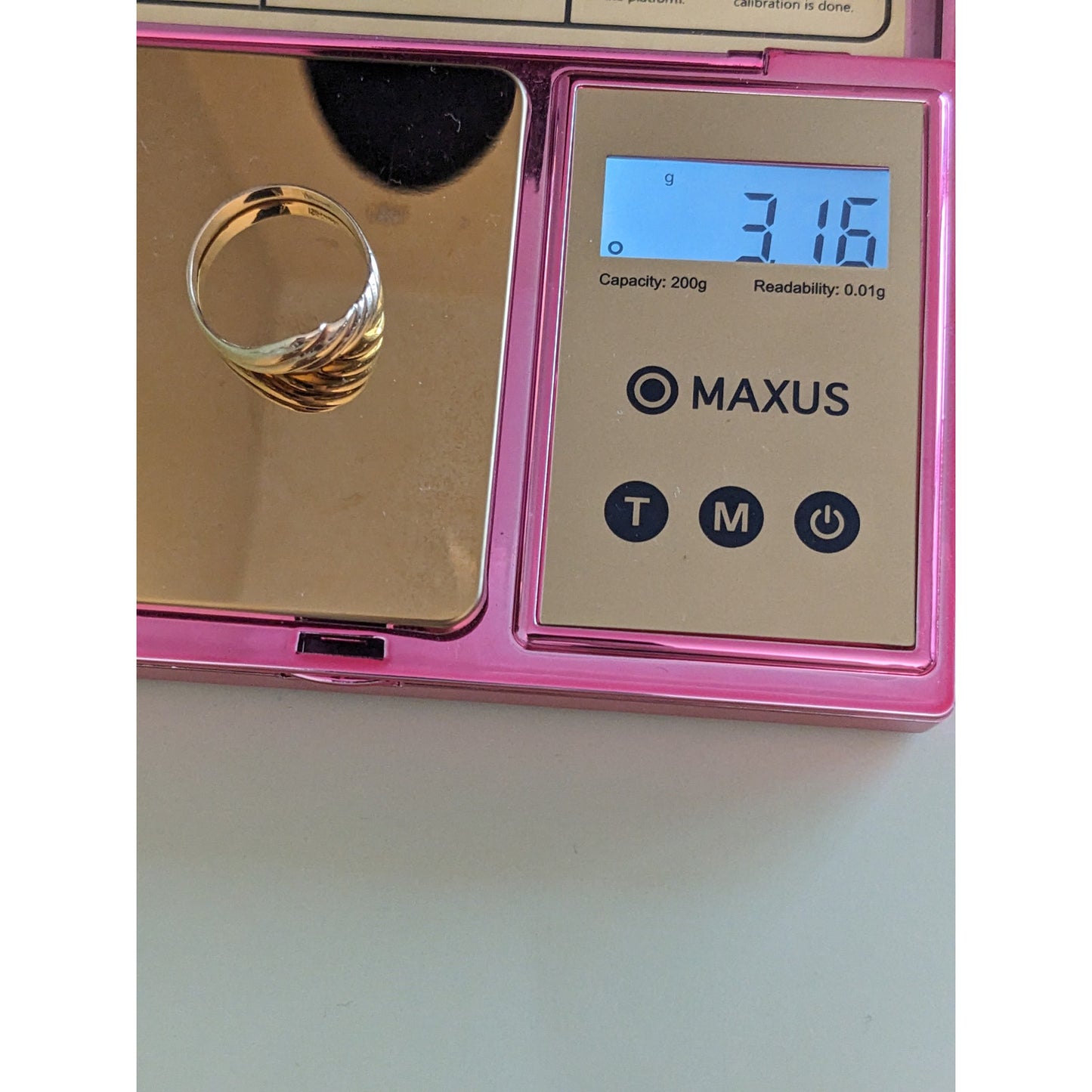 Vintage 14k Yellow Gold Scalloped Wave Ring Size 9US