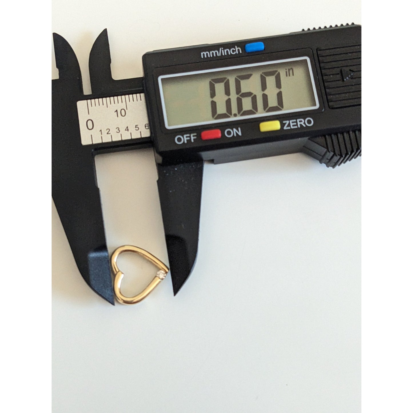 Vintage 14k Yellow Gold Open Heart Slide Charm Pendant