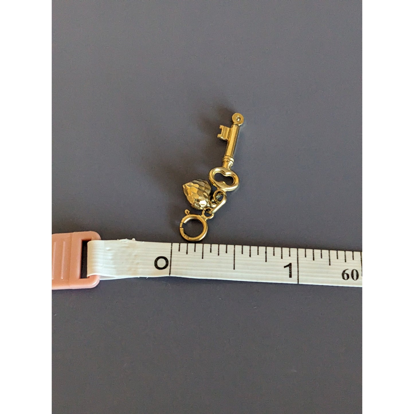 Vintage 14k Solid Yellow Gold Heart Locket Charm with Clasp