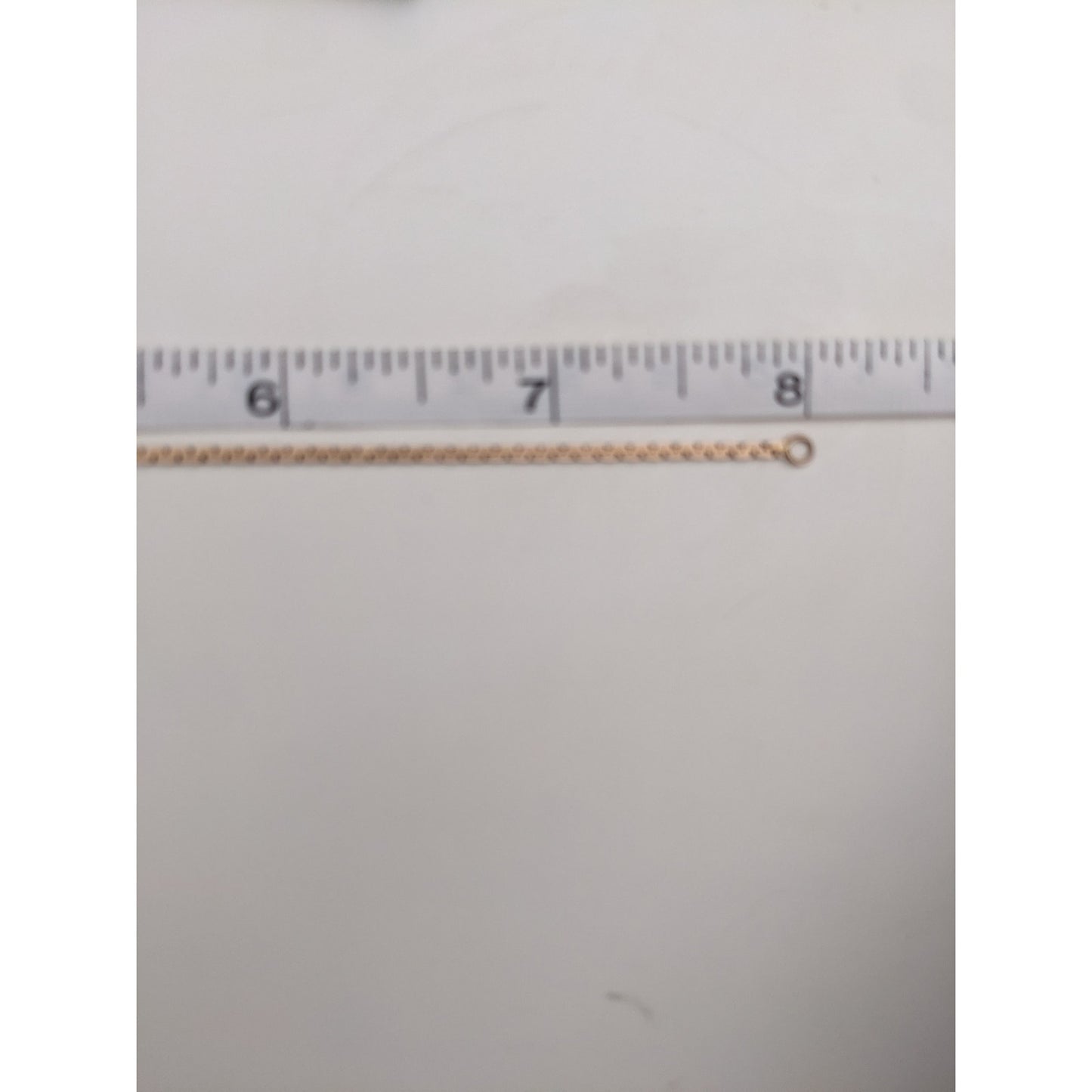 Estate 14k Italy Solid Yellow Gold Thin Herringbone Chain Bracelet