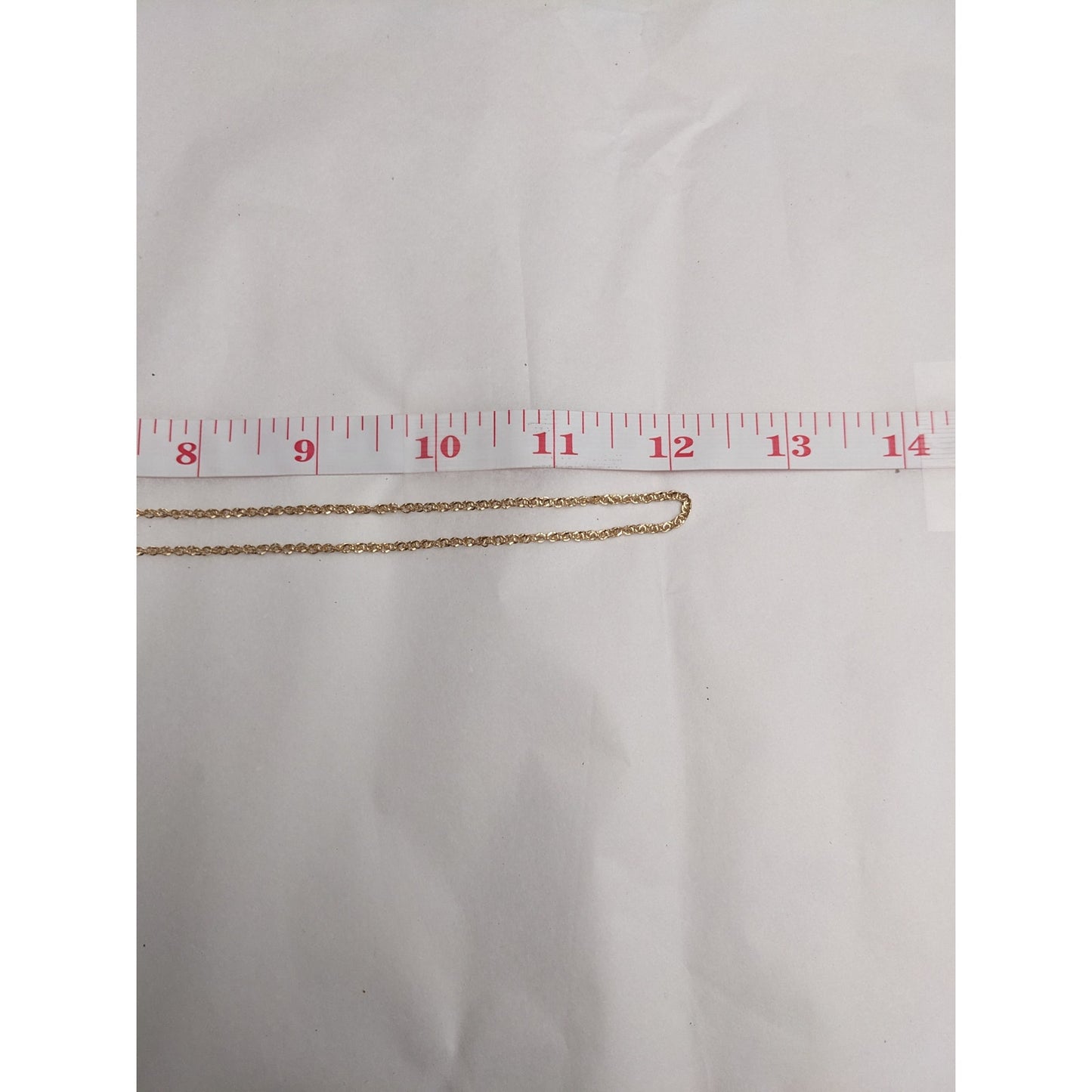 Vintage EternaGold 14k Dainty Twisted Rope Adjustable Ball Chain Necklace 12in