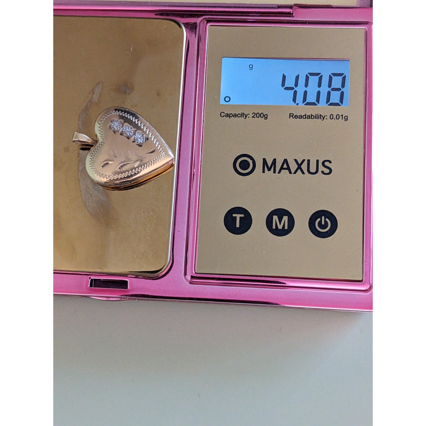 Vintage 14k Yellow Gold PPC Heart Shaped Locket Pendant