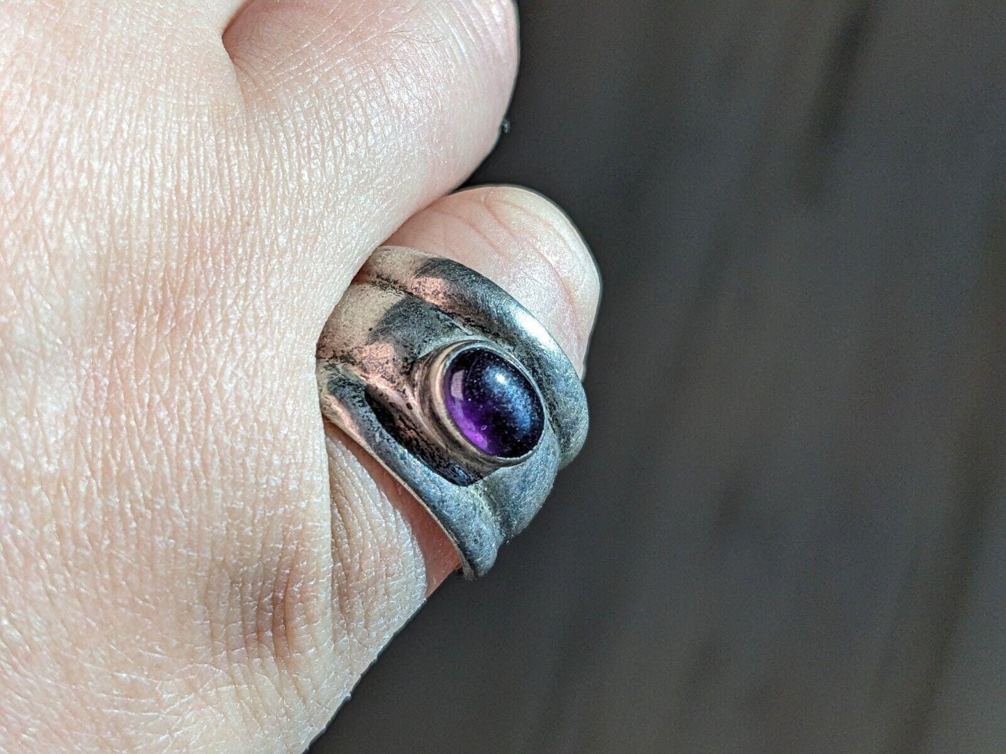 Sterling Silver 925 ring with Amethyst Stone size 7