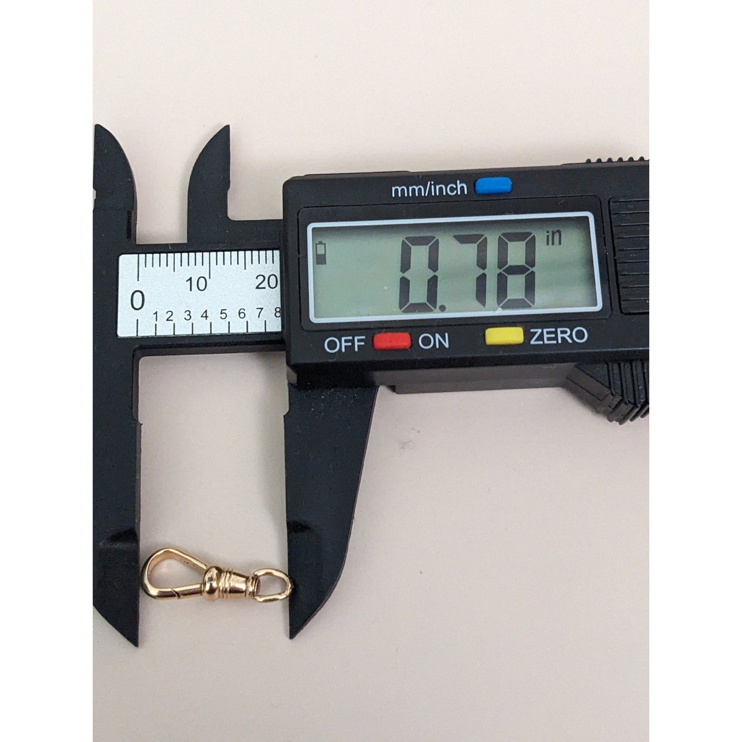 Very Old Victorian 14k Yellow Gold Swivel Dog Clip Clasp