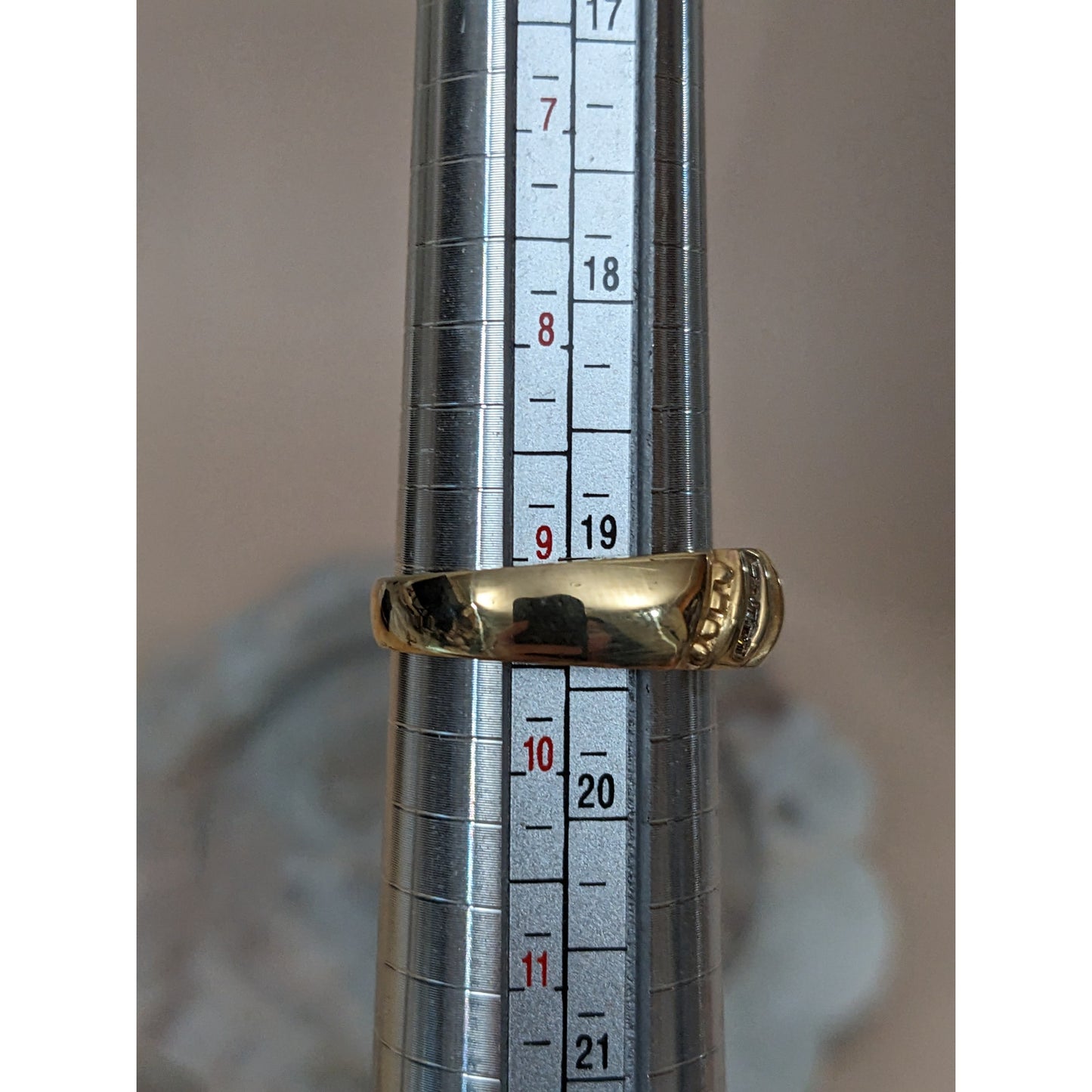 Vintage 14k Yellow Gold Baguette Diamond Ring Size 9.25 US