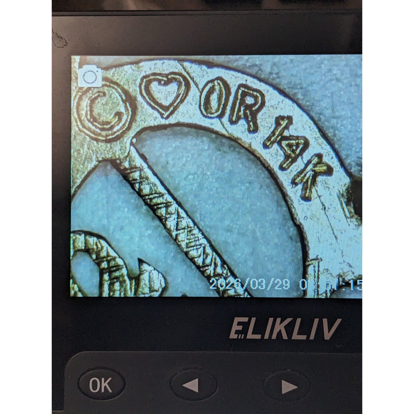 Vintage 14k Yellow Gold "I Love You" Heart Carved Charm Pendant