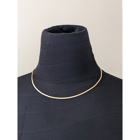 Estate 14k Yellow Gold Snake Chain Necklace 17.75in