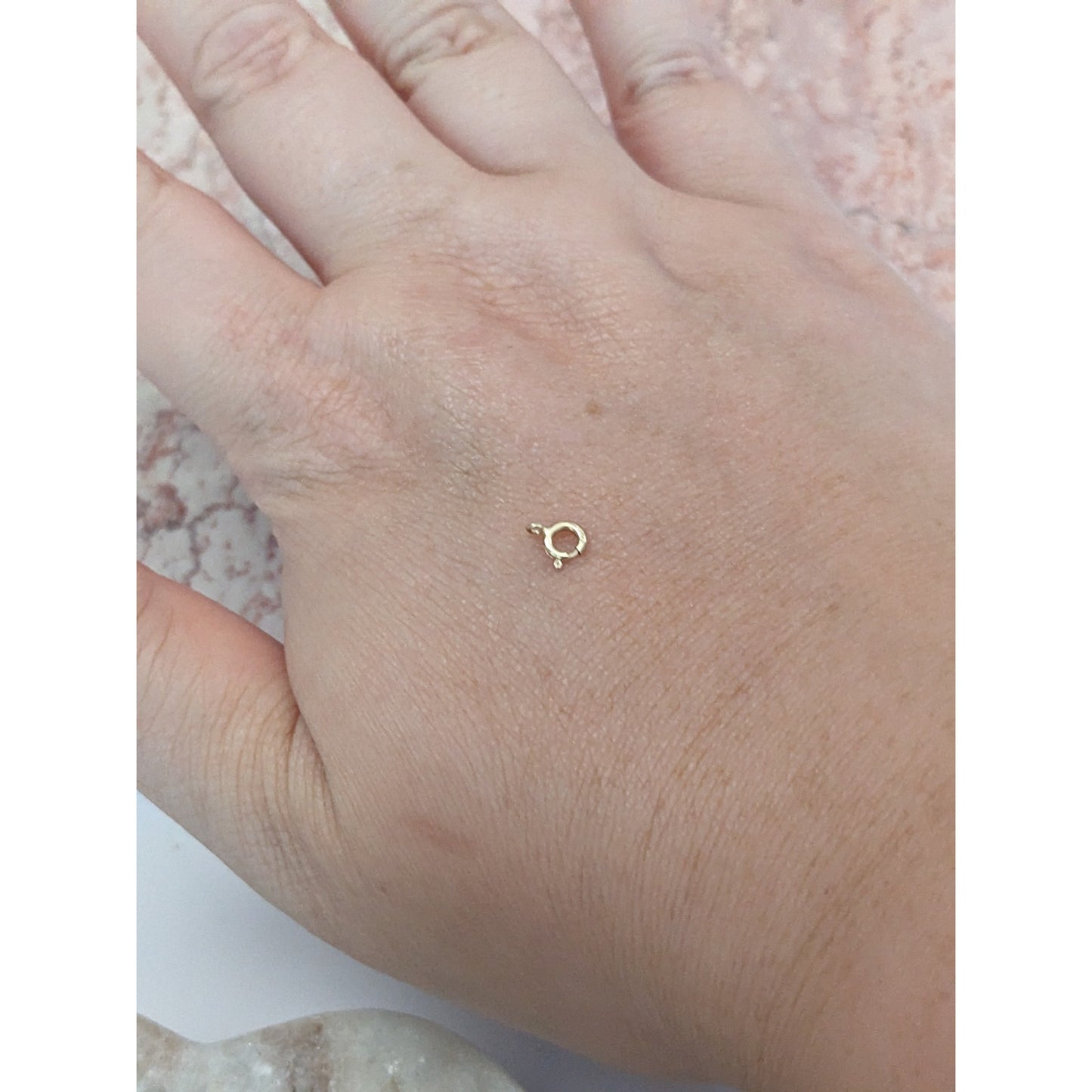 Estate 14k Yellow Gold SUPER TINY 4.69mm Spring Clasp Finding