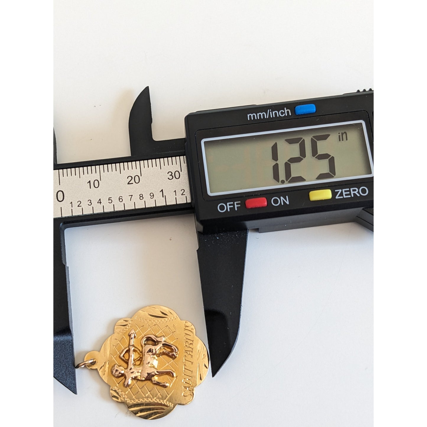 Vintage 18K Yellow Gold Zodiac Sagittarius with Archer Centaur Pendant