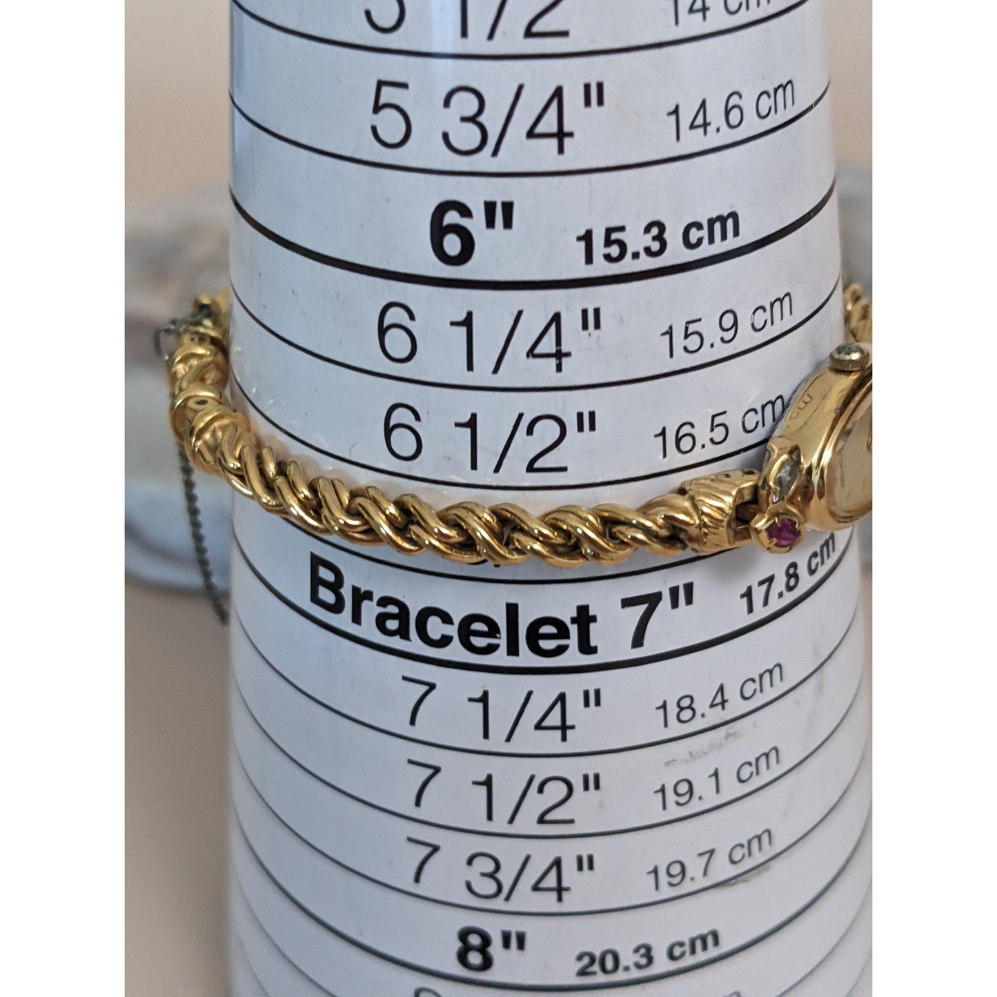 Vintage Andre Mouche Silver Tone Bangle Watch with Blue Floral Enamel Working