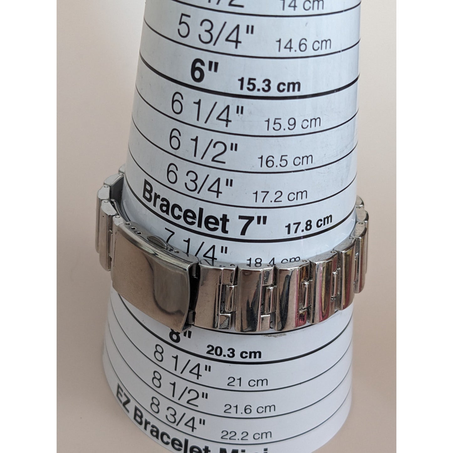 Vintage Andre Mouche Silver Tone Bangle Watch with Blue Floral Enamel Working