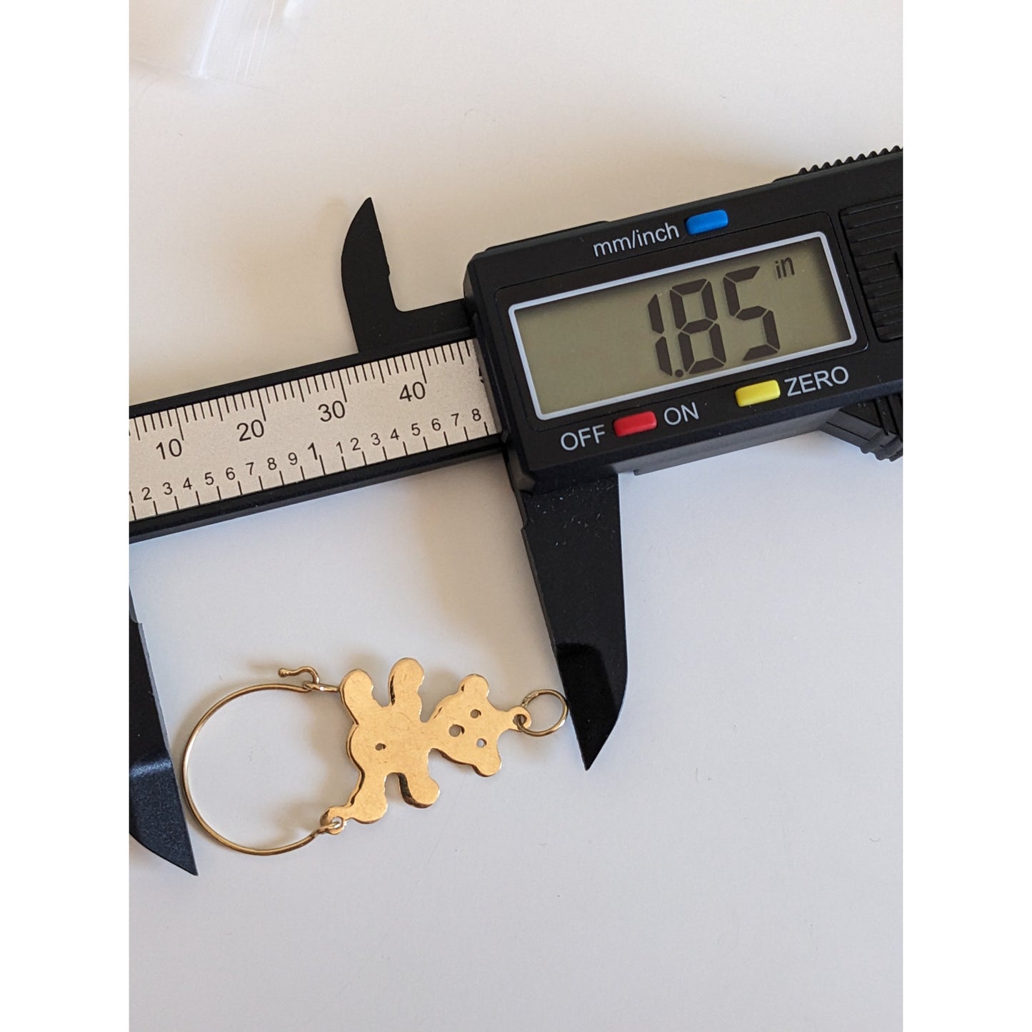 Vintage 14k Yellow Gold Teddy Bear Pendant Charm Holder