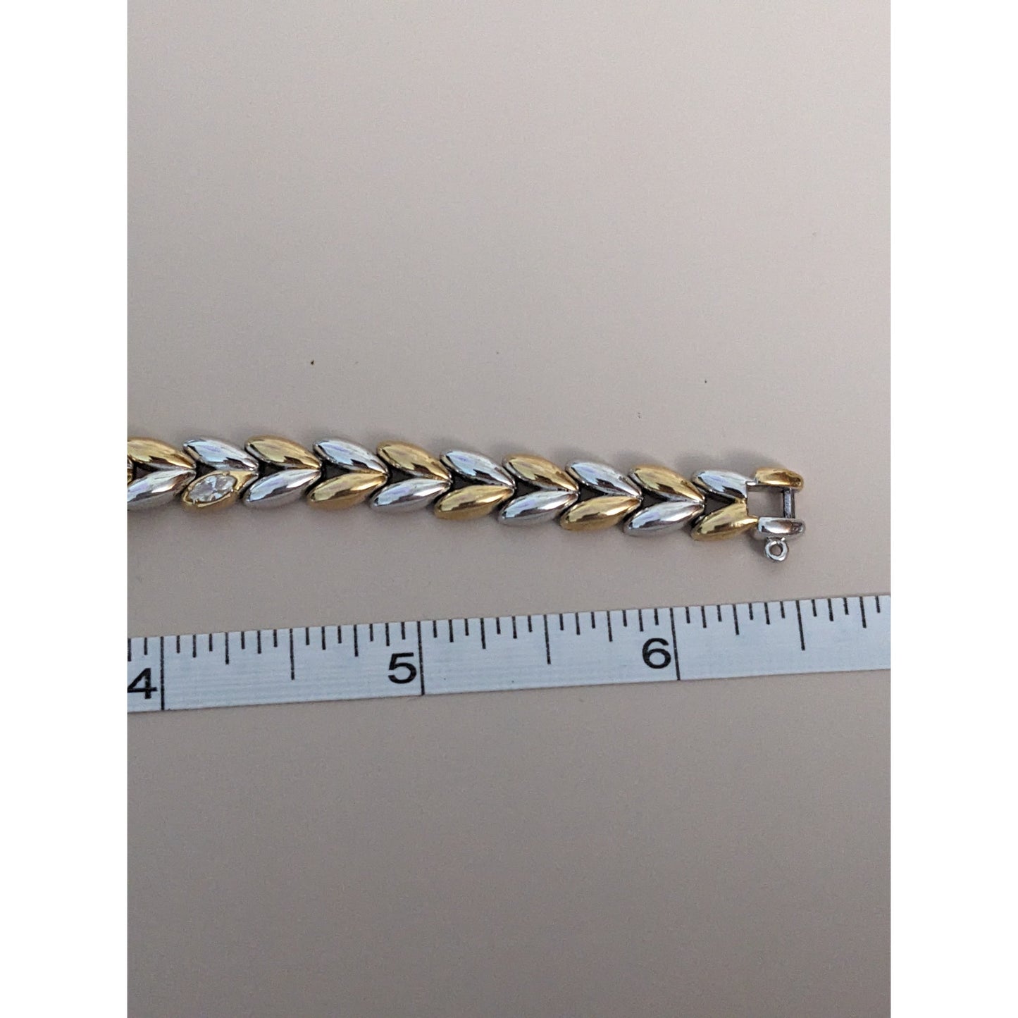 Vintage Andre Mouche Silver Tone Bangle Watch with Blue Floral Enamel Working