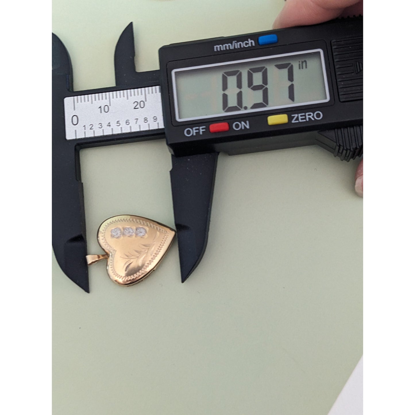 Vintage 14k Yellow Gold PPC Heart Shaped Locket Pendant