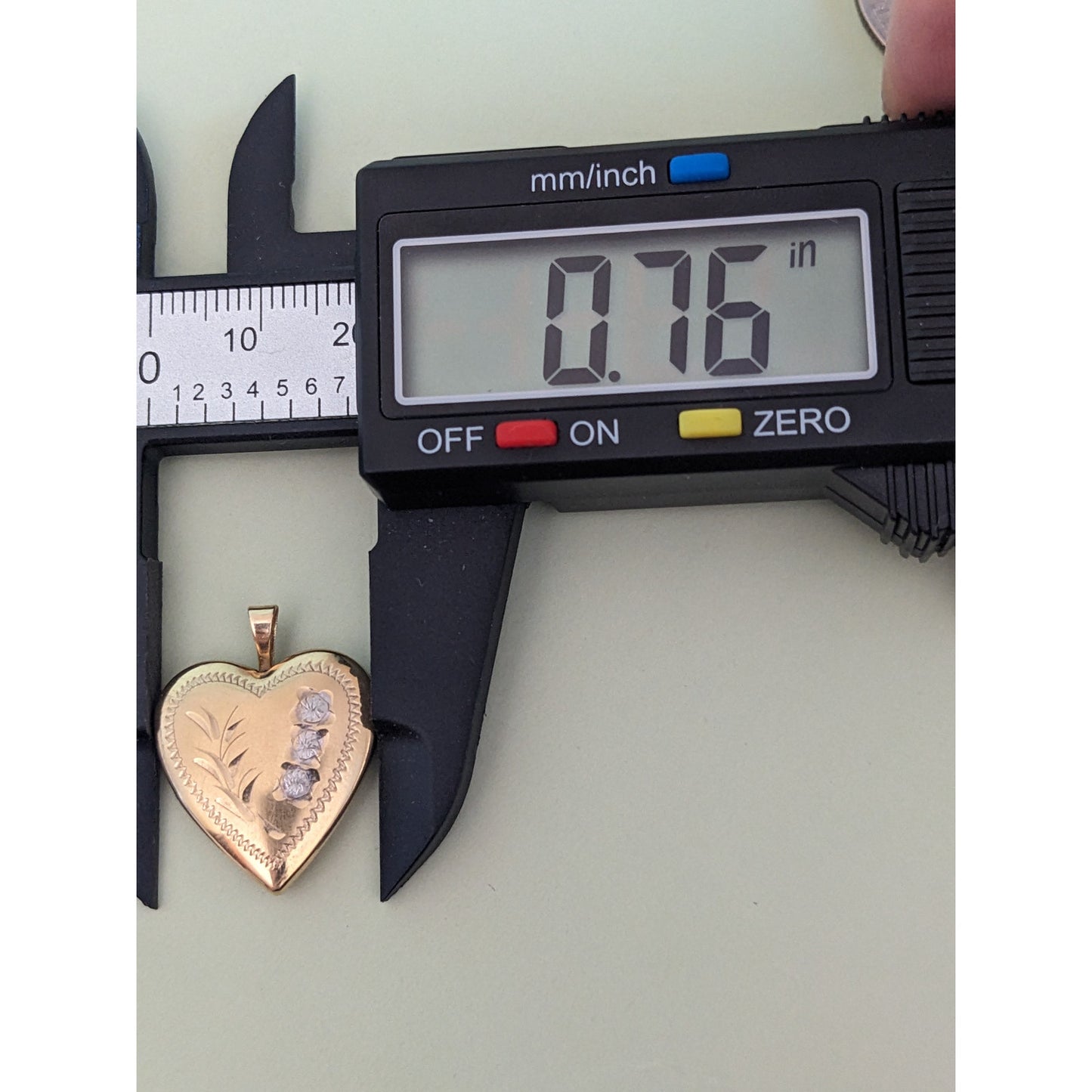 Vintage 14k Yellow Gold PPC Heart Shaped Locket Pendant