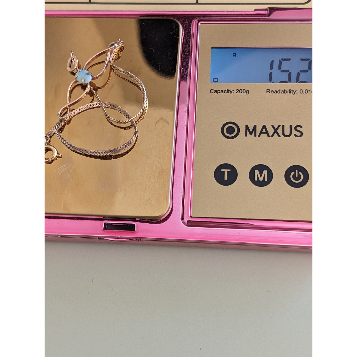 Vintage Krementz Gold Filled Opal Infinity Bracelet 7in