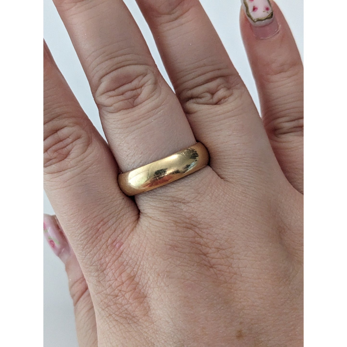 Vintage 14k Yellow Gold Round 6mm Simple Band Ring Size 10.5