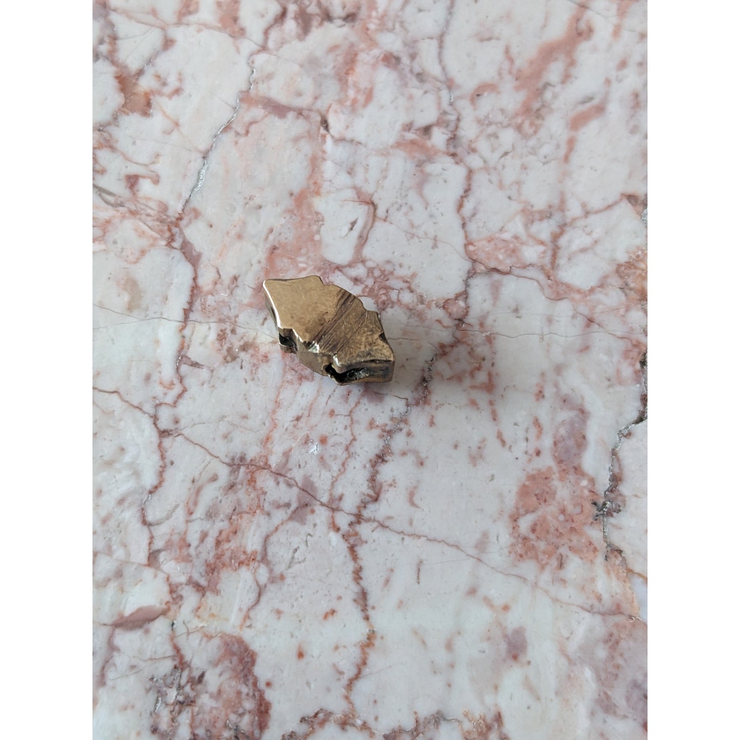 Vintage Unmarked 10k Gold Slider Charm with Faux Opals Dainty