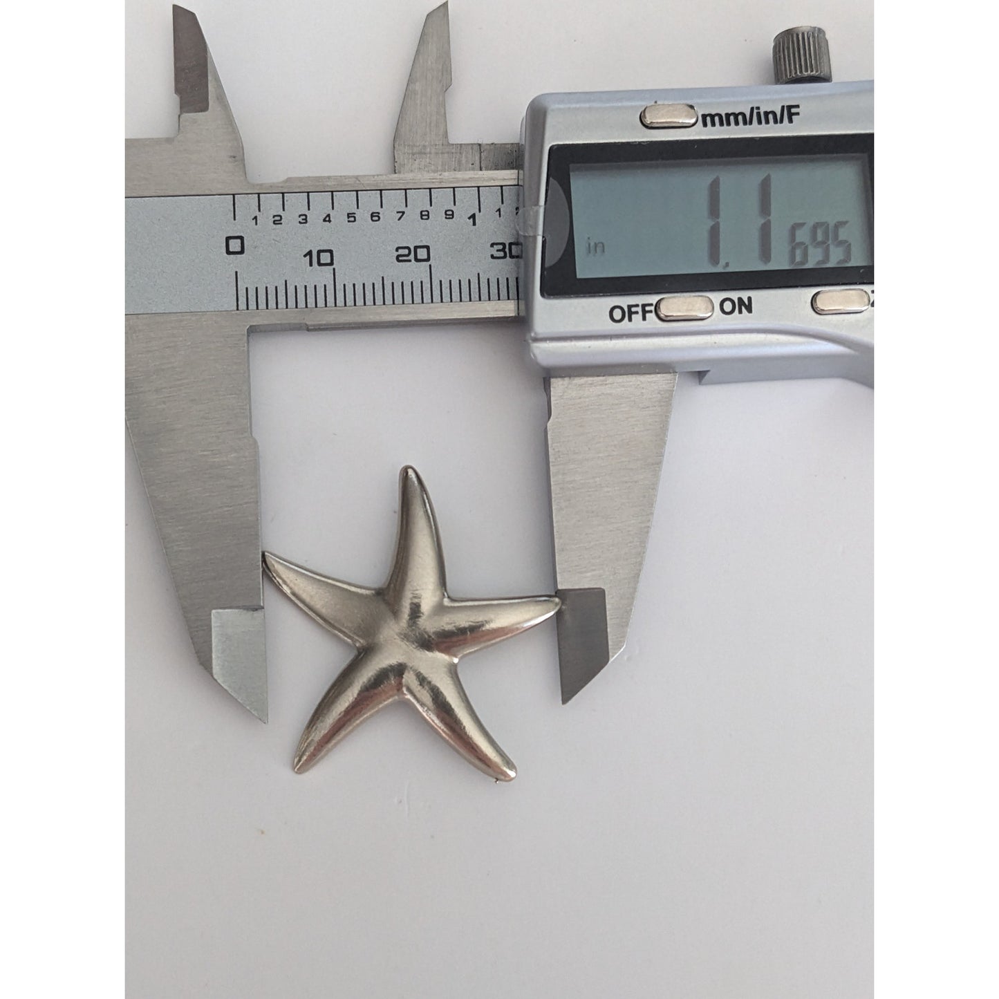 Vintage 14k White Gold Starfish Slide Pendant Charm