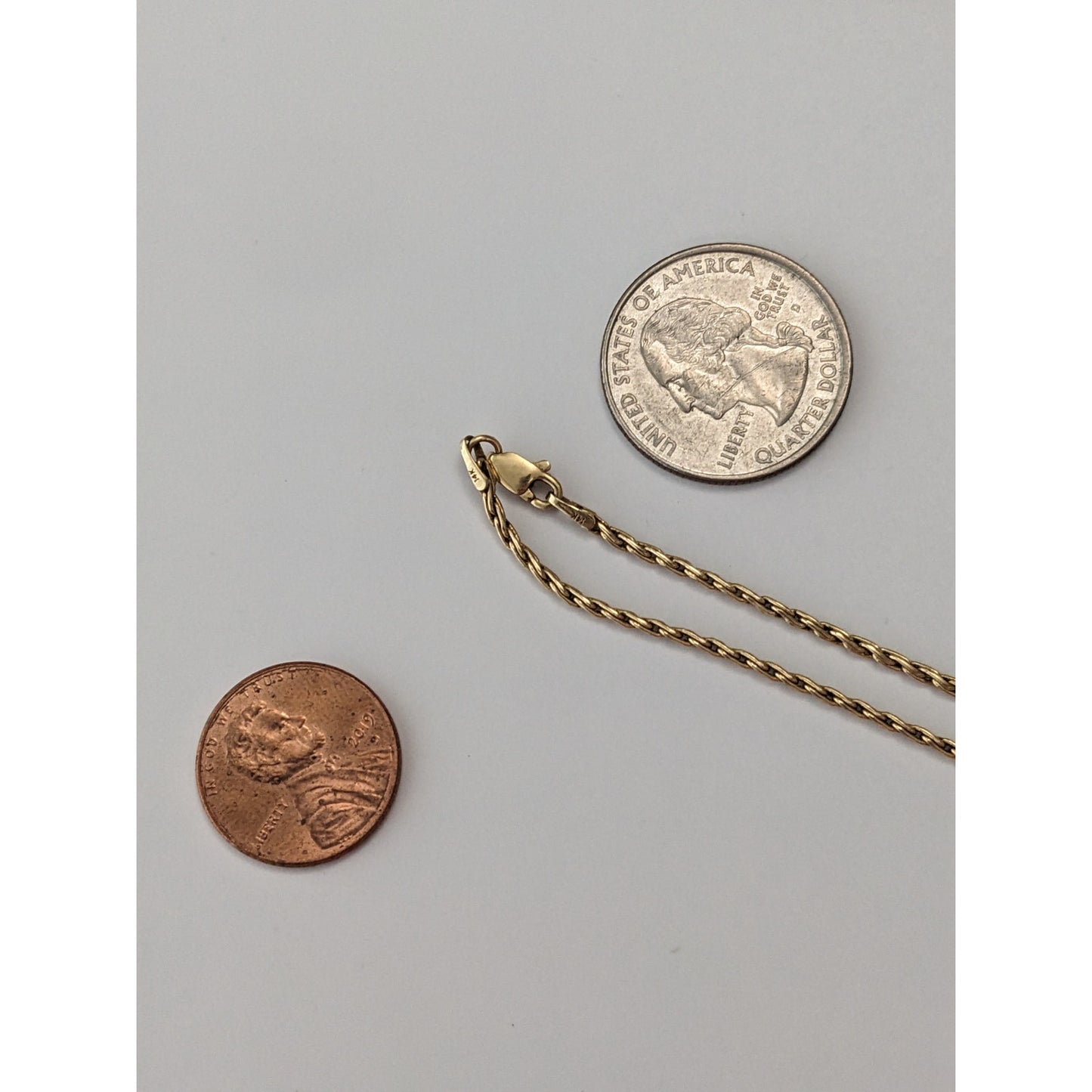 Vintage 14k Yellow Gold Rope Chain Necklace 24in