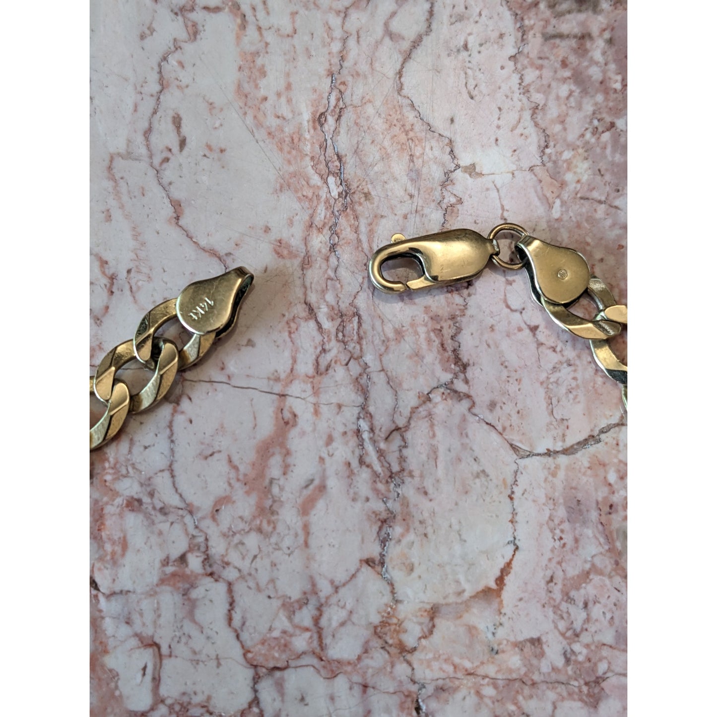Estate 14k Yellow Gold Cuban Link Curb Bracelet 8.5in