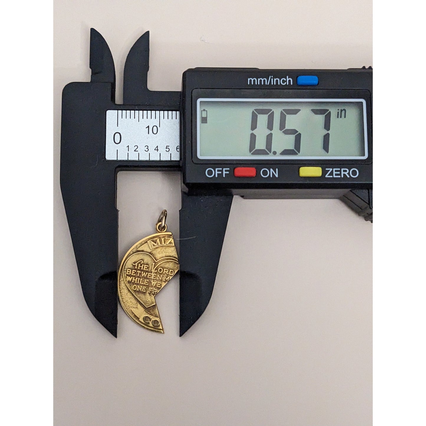 Vintage 14k Gold Jene Half Mizpah Friendship Pendant