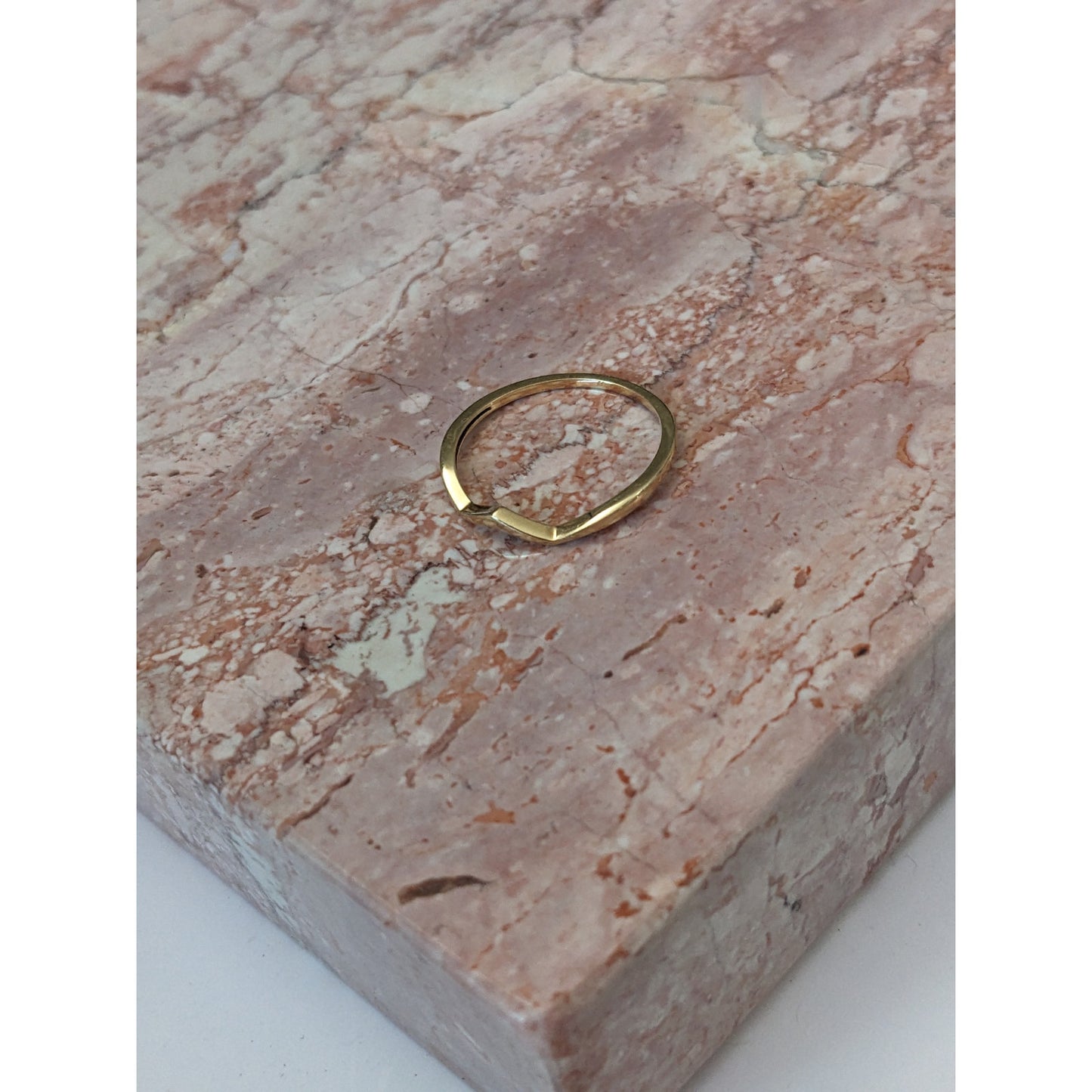 Estate 14k Yellow Gold Chevron V Shaped Ring Size 7 1.53mm