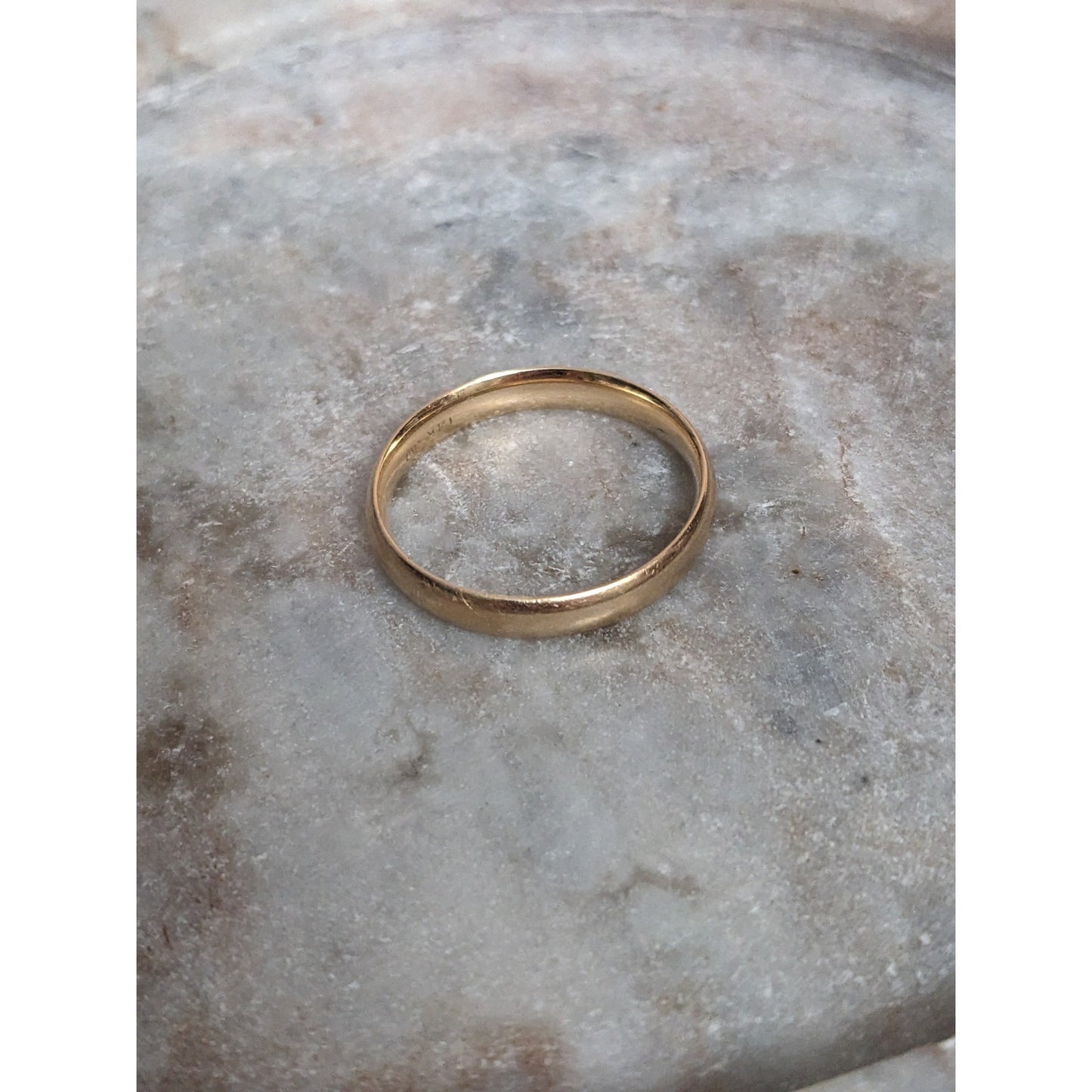 Vintage 14k Yellow Gold Plain Wedding Band Size 13 5g