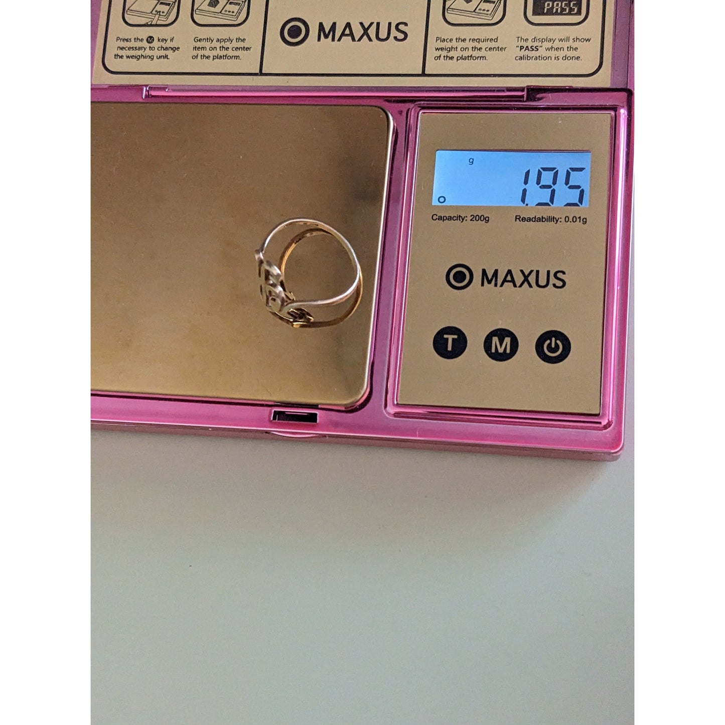 Vintage 10k Yellow Gold "B" Monogram Cursive Letter Ring Size 7.75