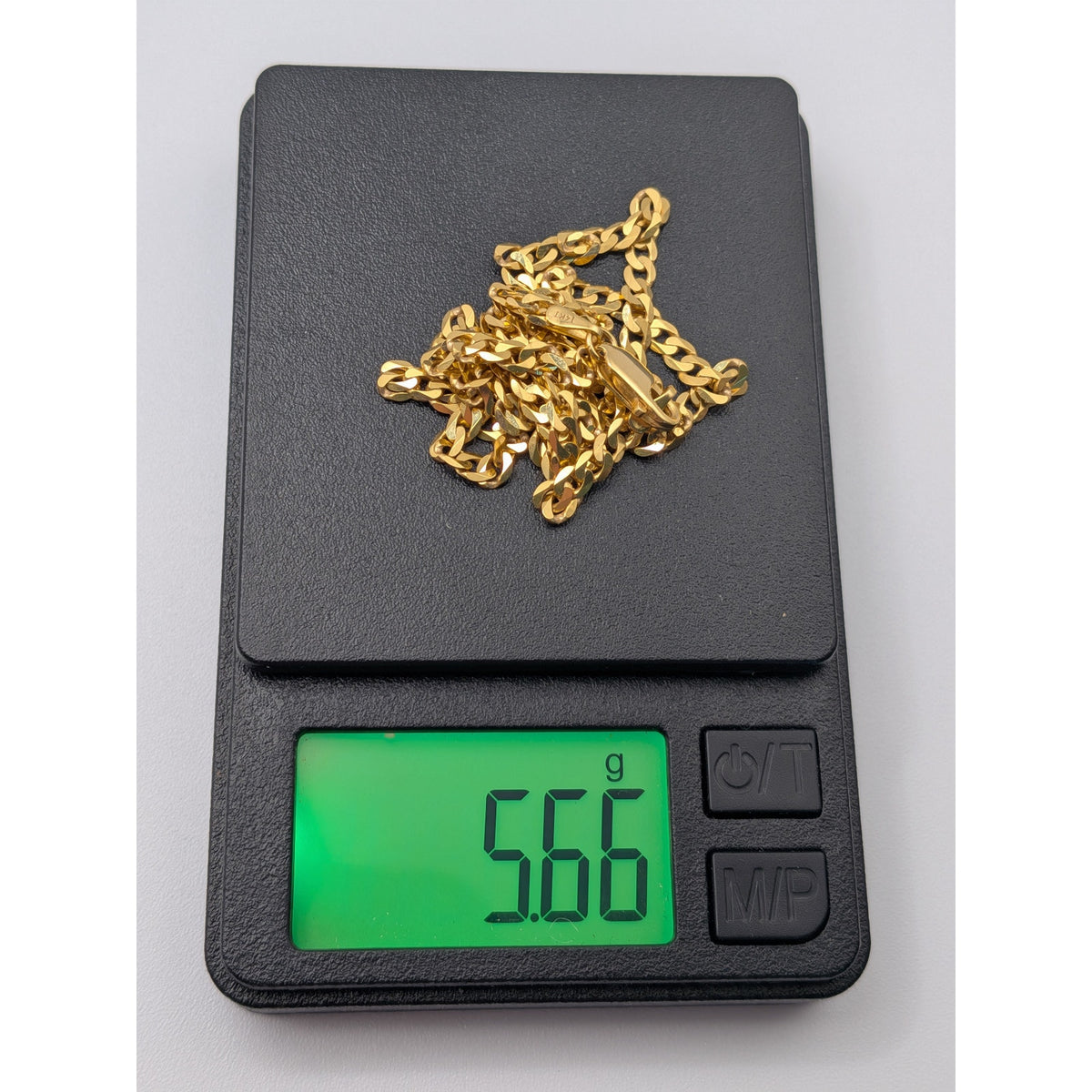 Estate 14k Yellow Gold Flat Curb Chain 16in 3.2mm