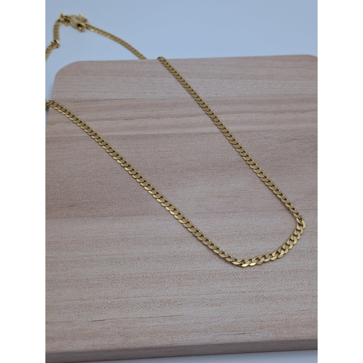 Estate 14k Yellow Gold Flat Curb Chain 16in 3.2mm