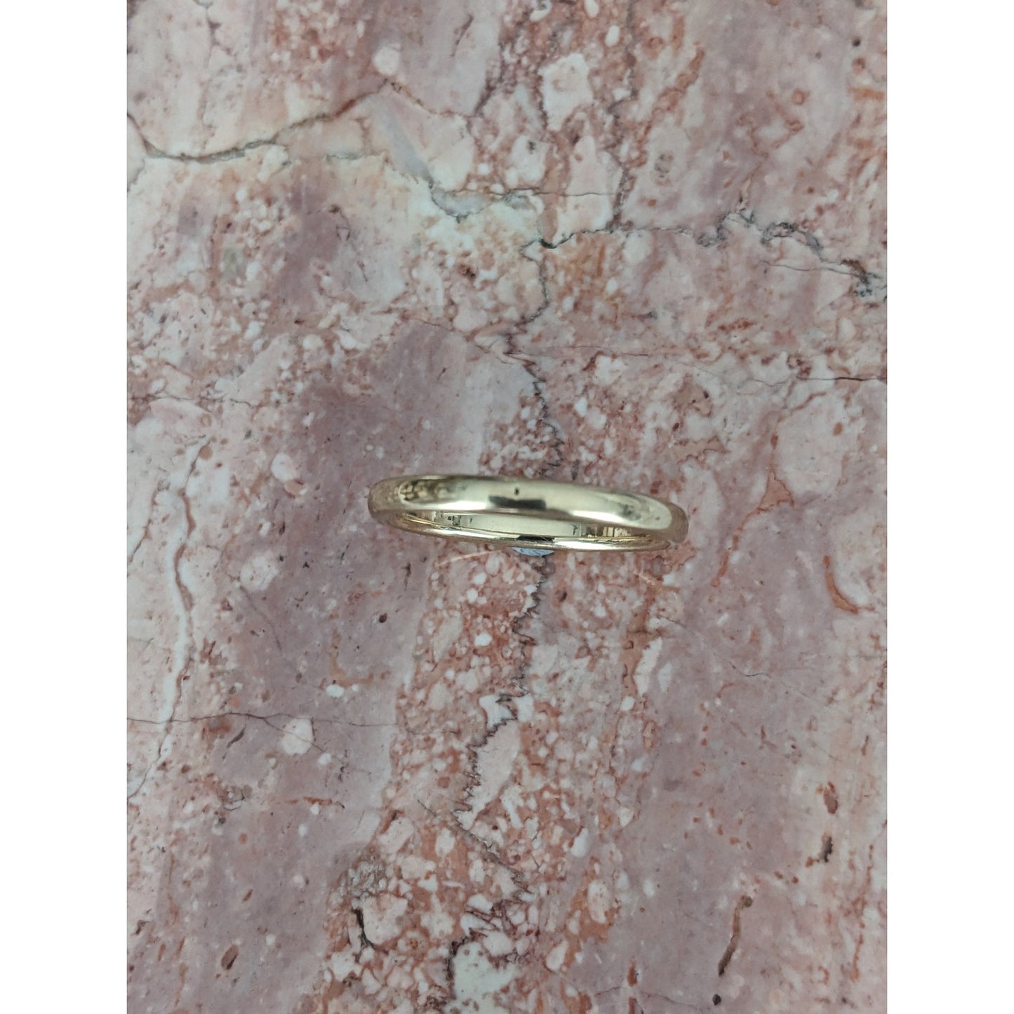 FLAW Estate 14k Yellow Gold Simple Rounded 2.5mm Think Band Ring Size 9.5