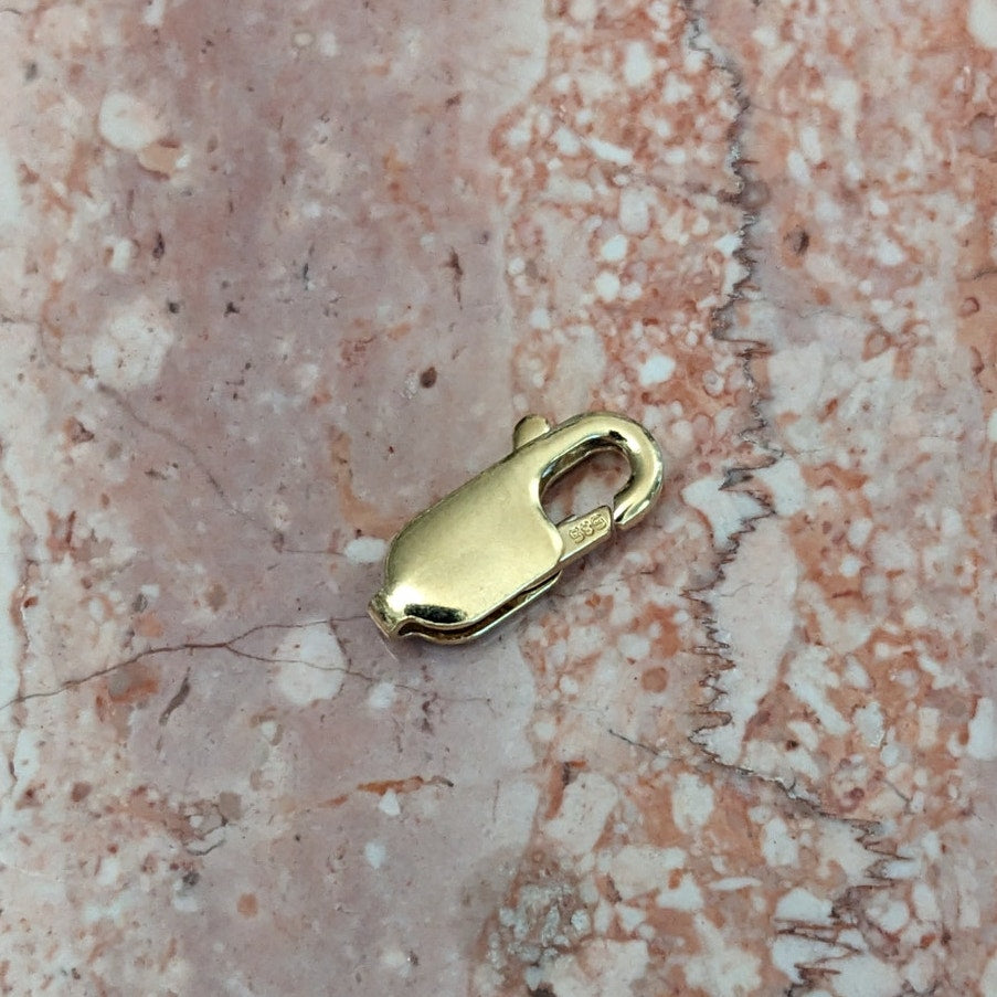 Estate 14k Yellow Gold 0.4in (10mm) Lobster Claw Trigger Clasp Finding