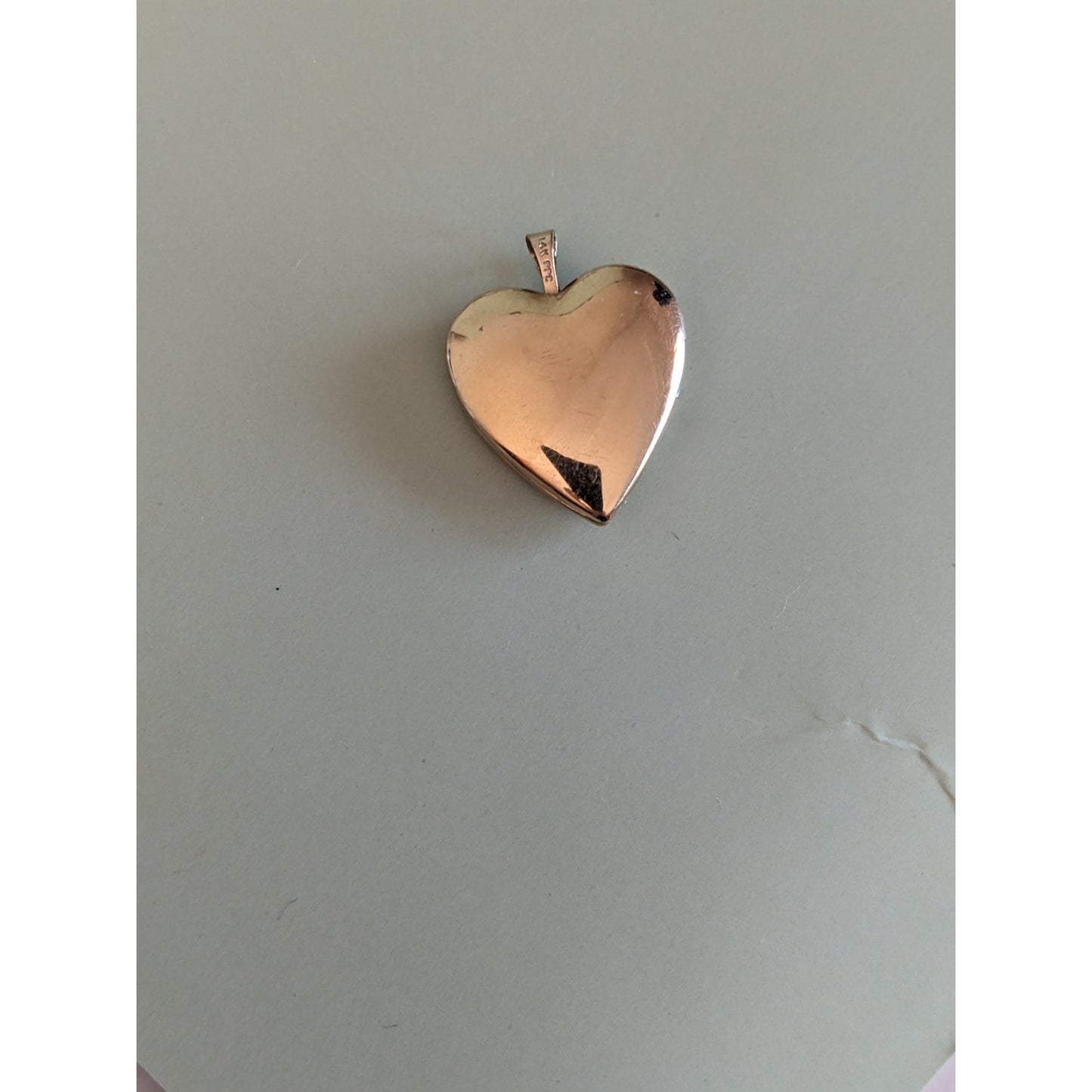 Vintage 14k Yellow Gold PPC Heart Shaped Locket Pendant