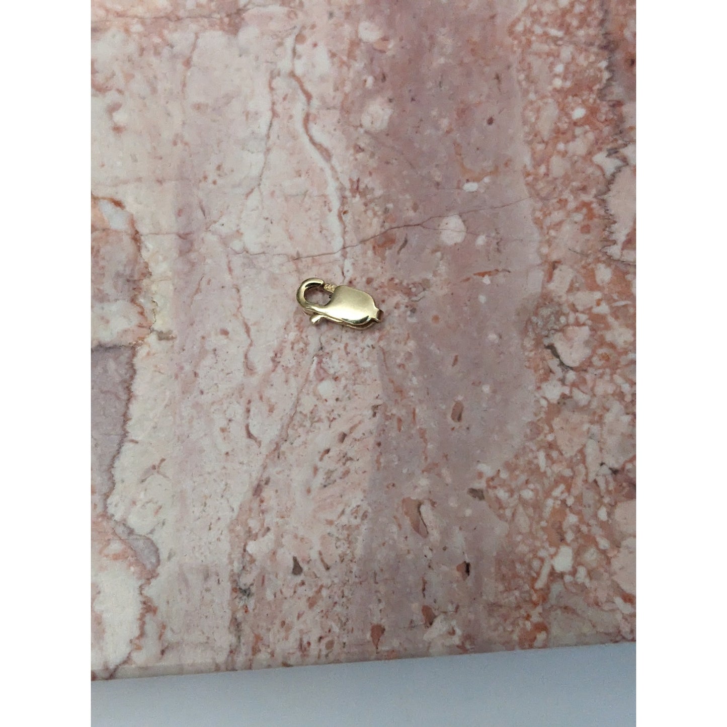 FLAW Estate 14k Yellow Gold 8.66mm VERY TINY Lobster Claw Trigger Clasp Finding