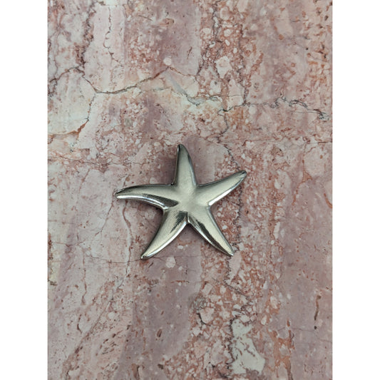 Vintage 14k White Gold Starfish Slide Pendant Charm