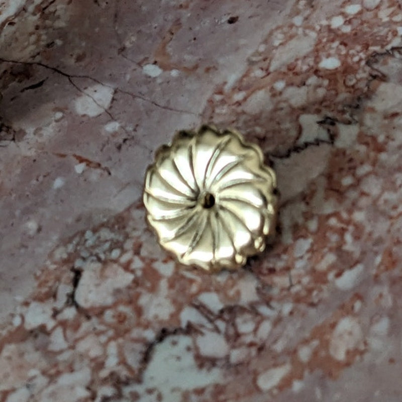 Estate 14k Solid Yellow Gold Earring Friction Back Finding (Single Piece)