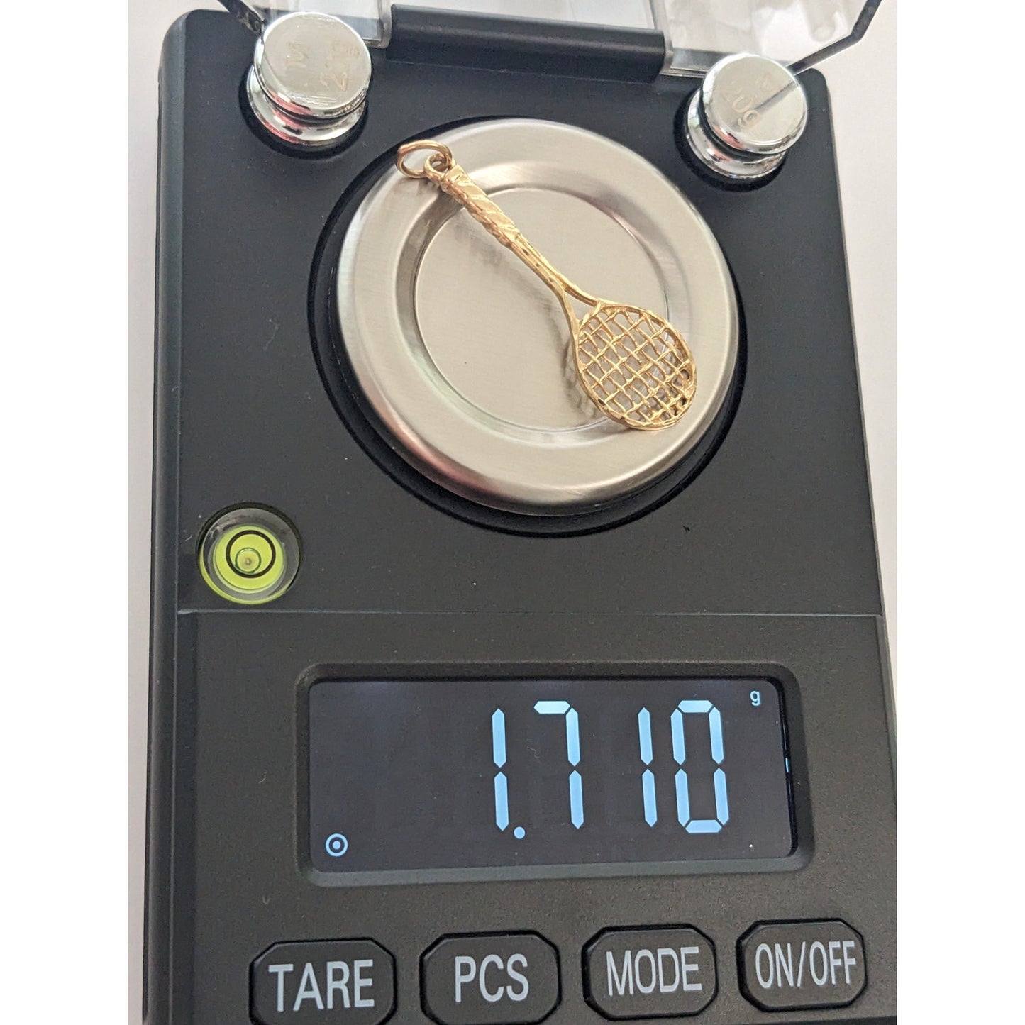 Vintage 14k Yellow Gold Tennis Racquet Charm