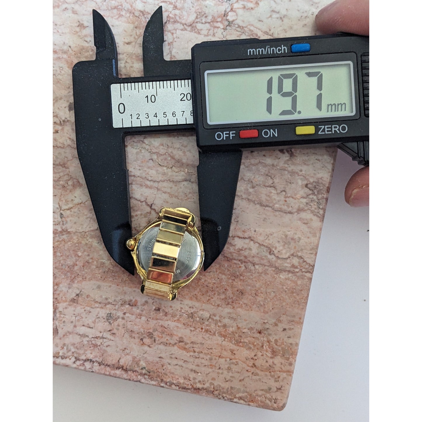 Preowned Gold Tone Ring Watch with Penguin Working