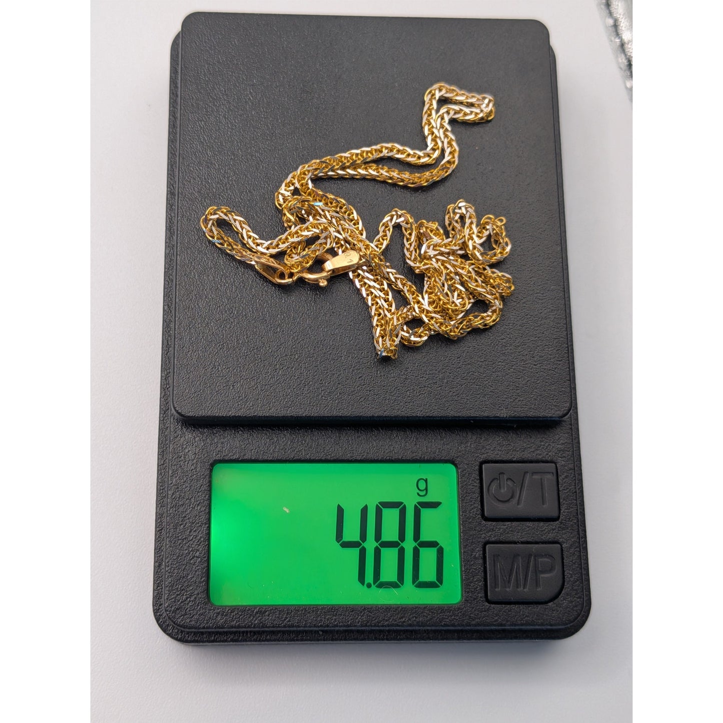 Estate 18k Yellow Gold Foxtail Mesh Chain Necklace 15.5in
