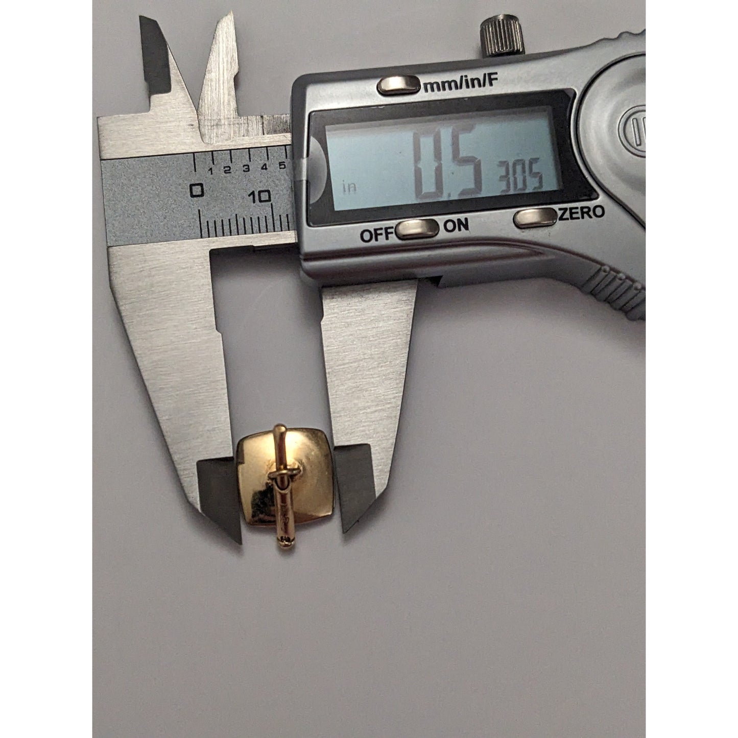 Vintage 14k Gold Mother of Pearl Cufflinks 0.10ct Diamond Accents