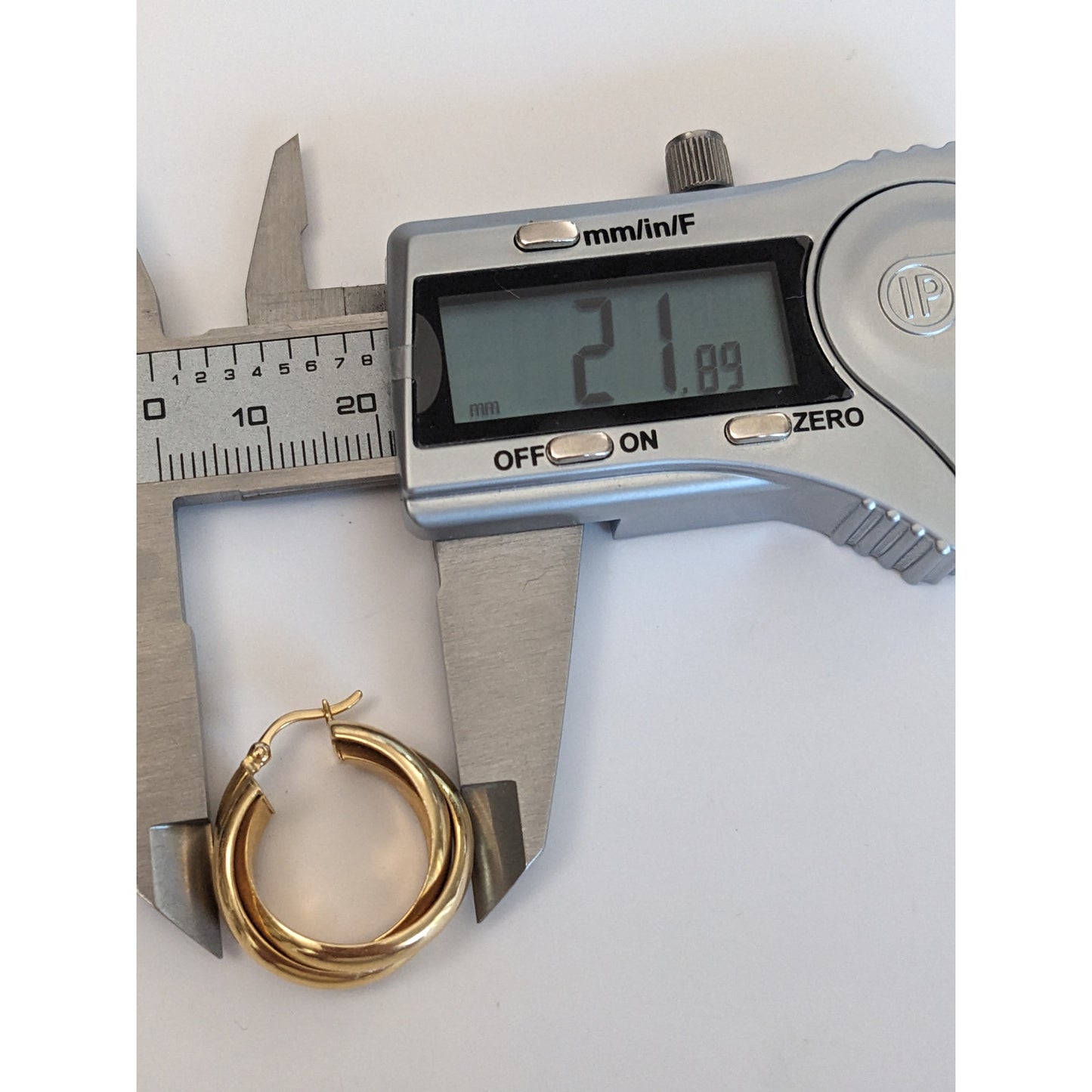 Estate 14k Yellow Gold Hollow Chunky Polished Triple Twist Gold Hoops