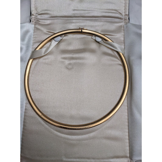 10k Yellow Gold Omega Chain Necklace 16in Preowned