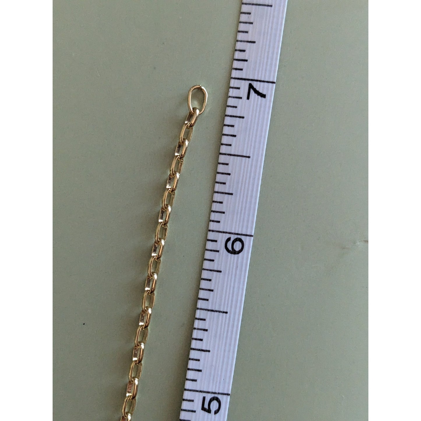 Estate 14k Yellow Gold Italy Dainty Mini Chain with Heart Charm Bracelet