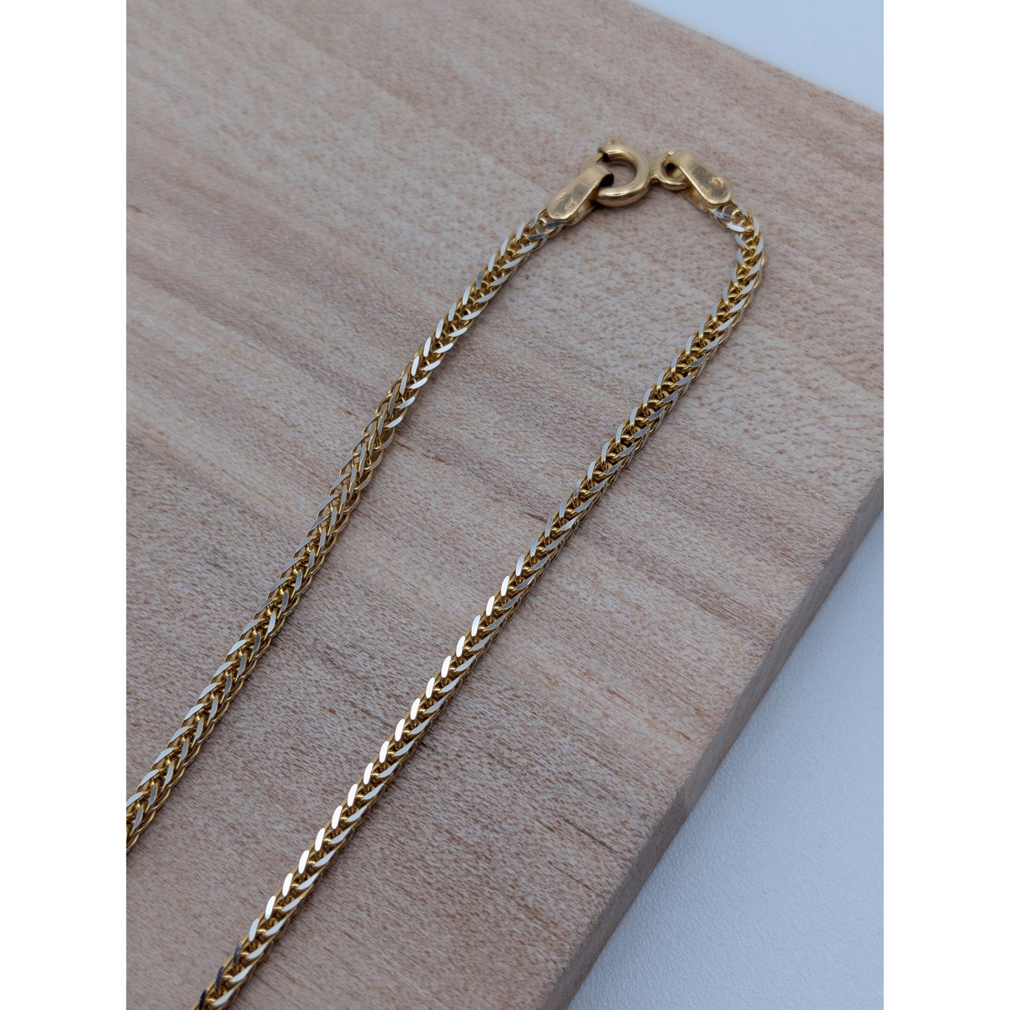 Estate 18k Yellow Gold Foxtail Mesh Chain Necklace 15.5in