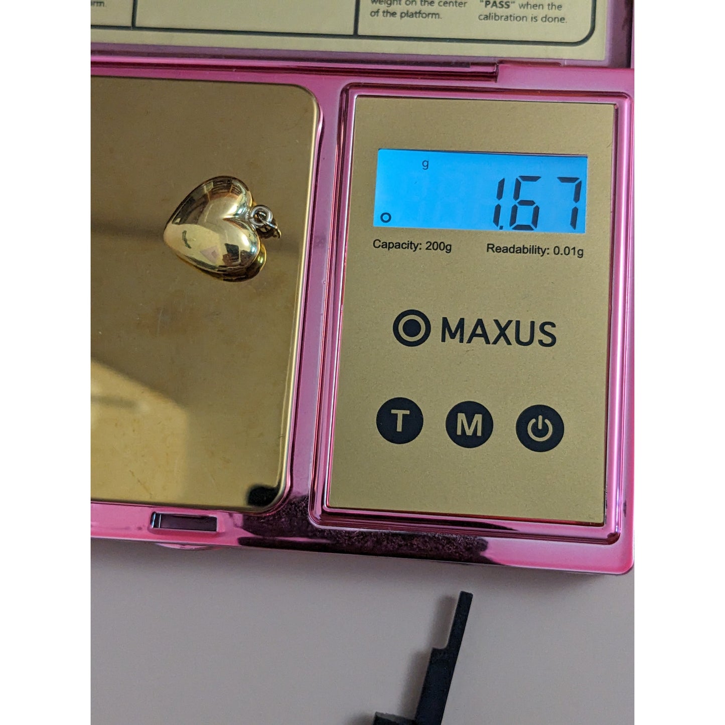 Estate 14k Yellow Gold Unmarked Hollow Puffy Mini Heart Charm