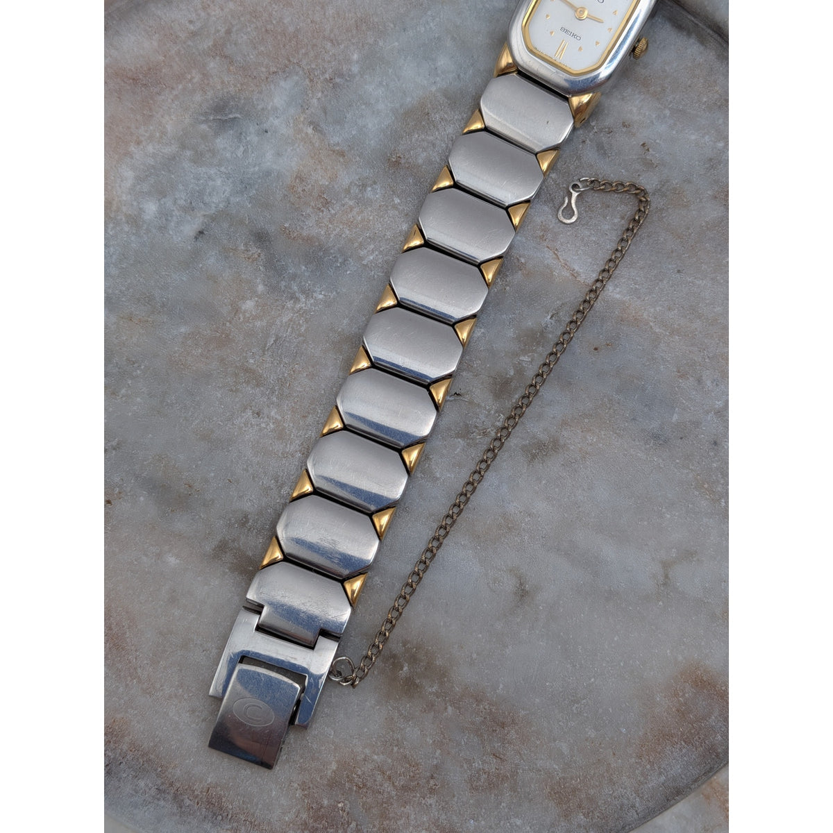 Vintage 1980s Seiko Creo 4N20-5022 Two Tone Quartz Watch Working