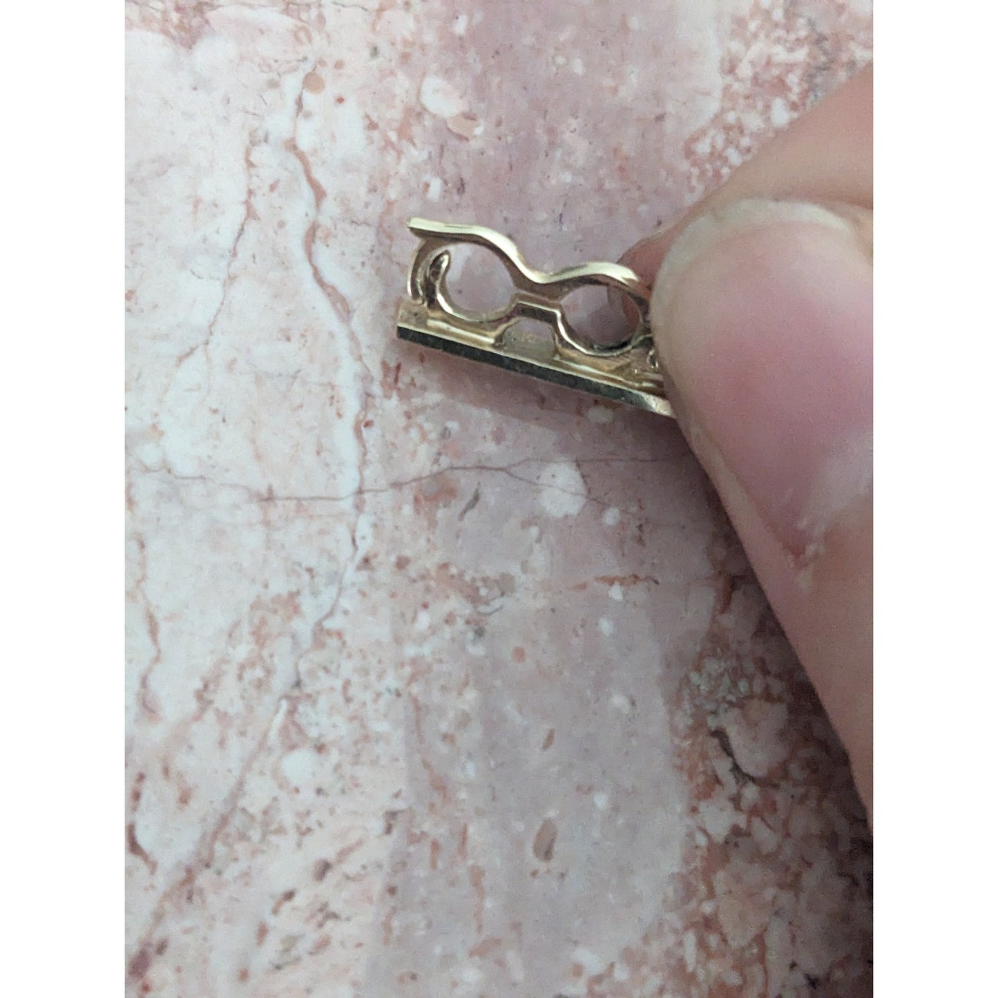 Estate 14k Yellow Gold ID Chain Pearl Strand Shortener Clasp Finding