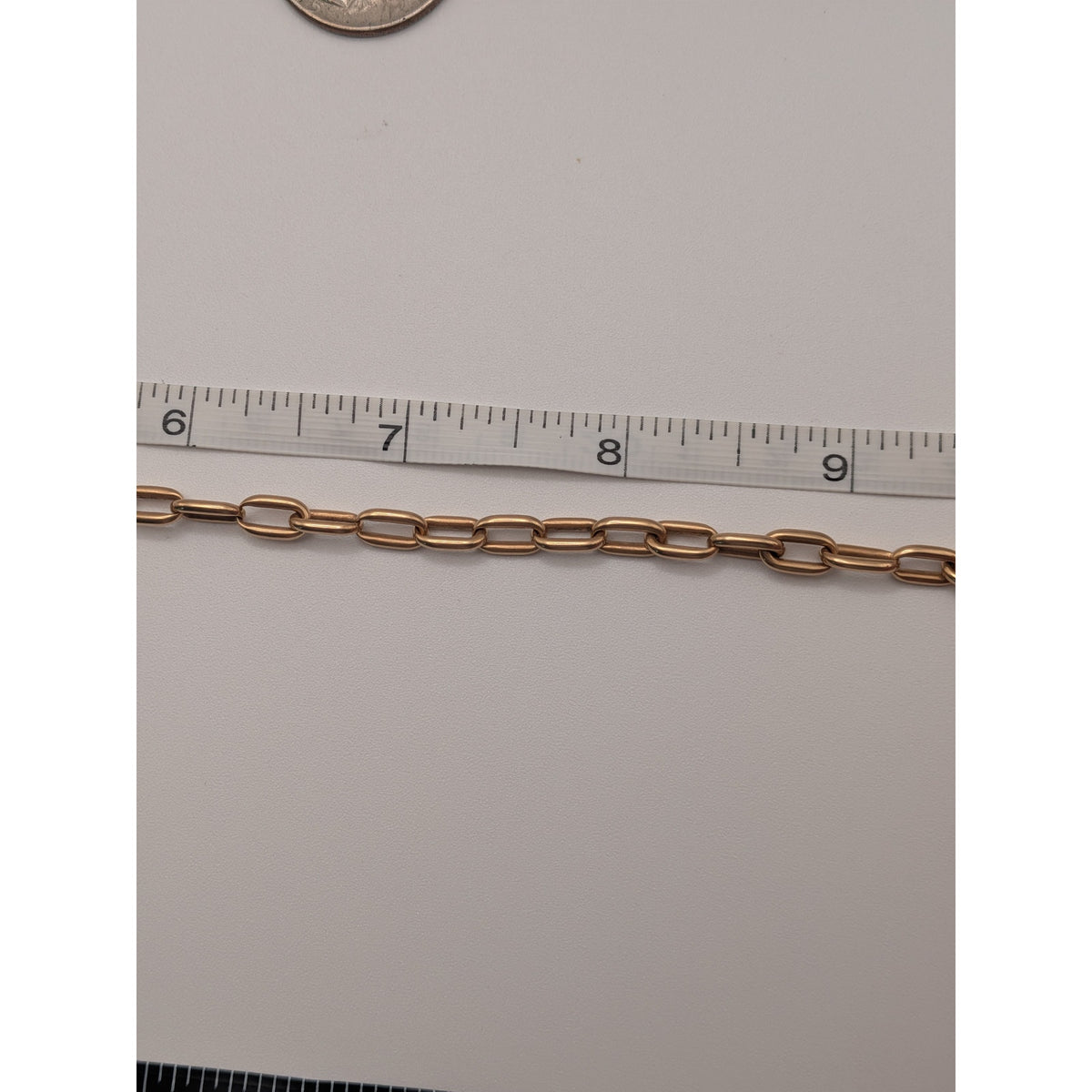 Vintage 14k Solid Gold Trombone Link Albert Watch Chain with T-Bar